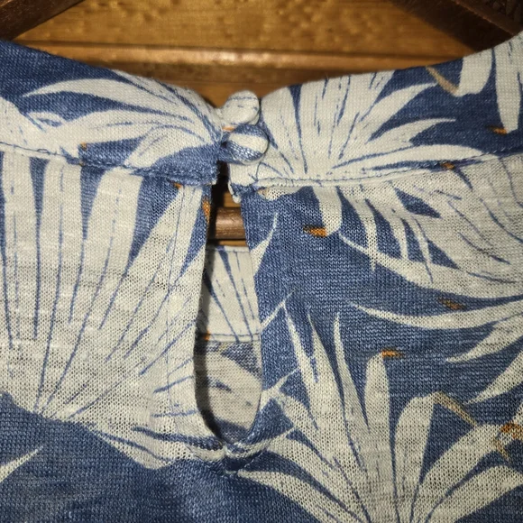 Rachel Zoe Blue and White Linen Top - Picture 5 of 6